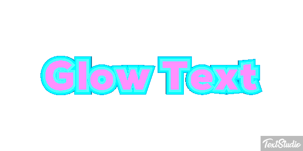 Glow Text Text effect
