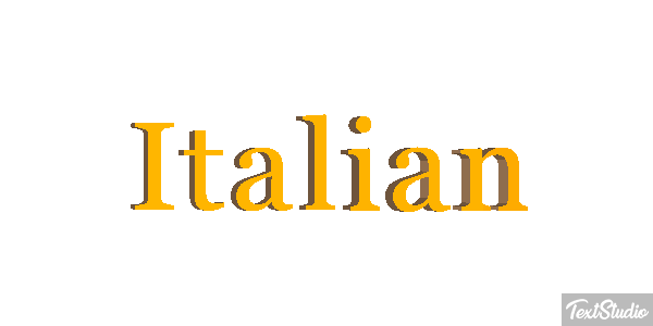 Italian Text effect