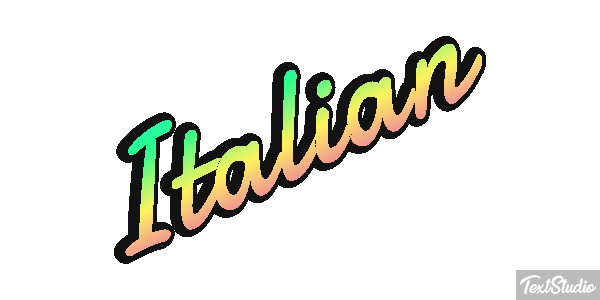 Italian Text effect