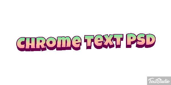 Chrome Text Psd Efekt tekstowy