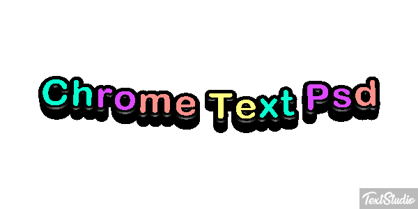 Chrome Text Psd Efekt tekstowy