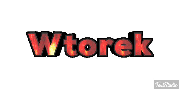 Wtorek Efekt tekstowy