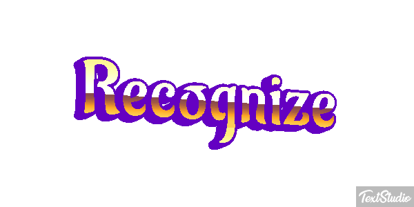 Recognize Tekst effect