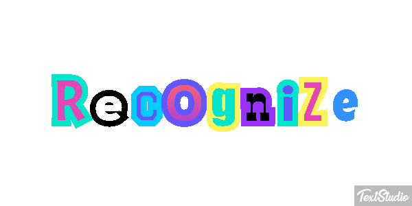 Recognize Tekst effect