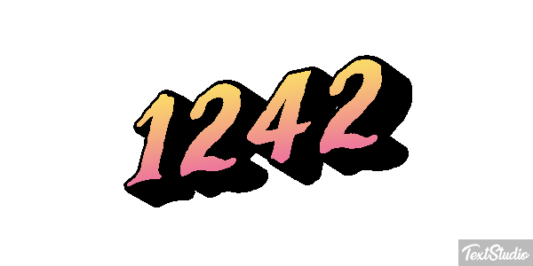 1242 Text effect