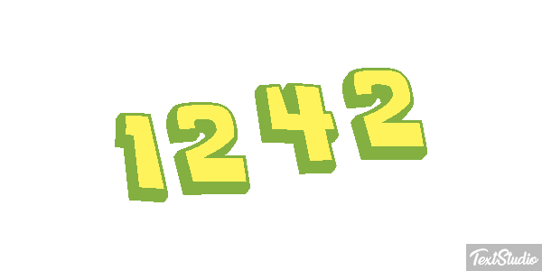 1242 Text effect