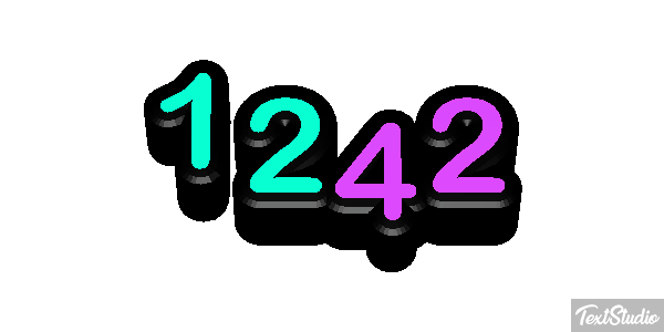 1242 Text effect