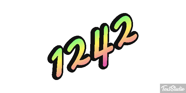 1242 Text effect