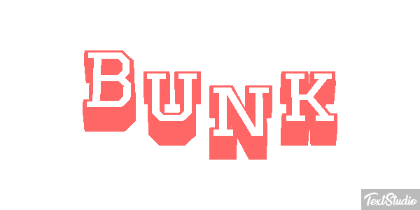 Bunk Text effect