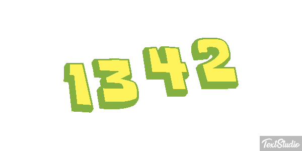 1342 Text effect