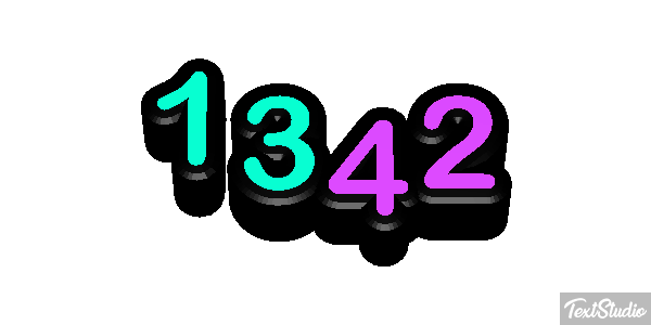 1342 Text effect