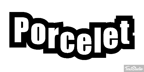 Porcelet Effet de texte