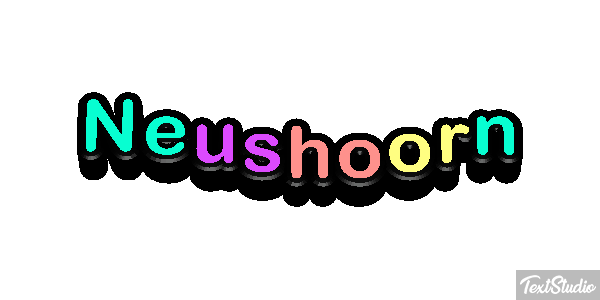 Neushoorn Tekst effect