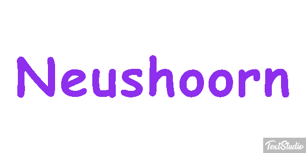 Neushoorn Tekst effect