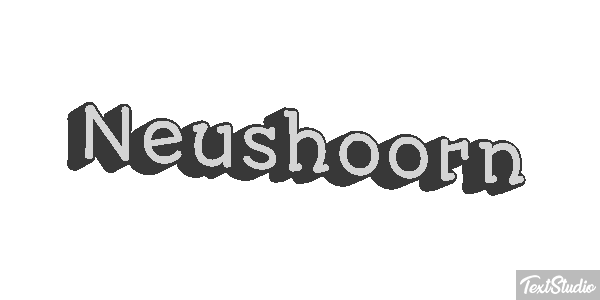 Neushoorn Tekst effect