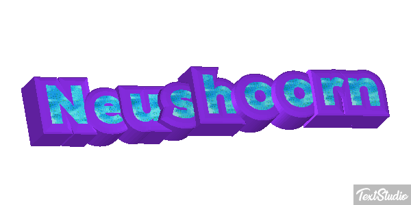 Neushoorn Tekst effect