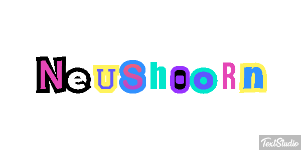 Neushoorn Tekst effect