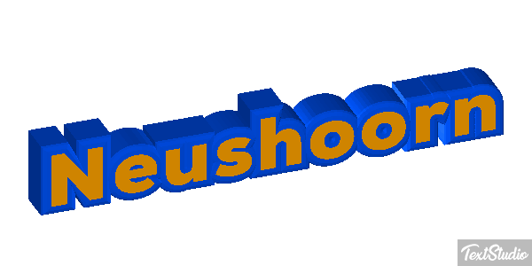 Neushoorn Tekst effect