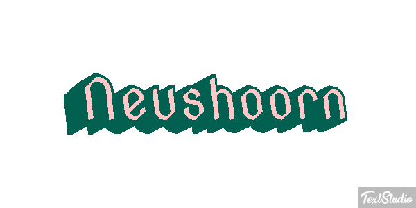 Neushoorn Tekst effect