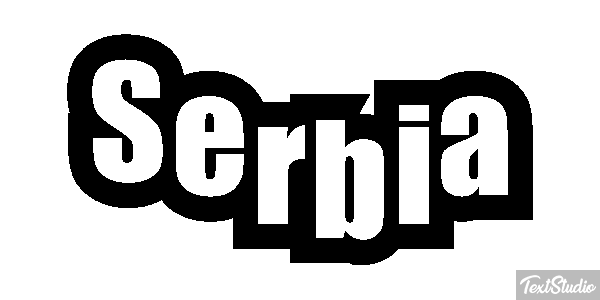 Serbia Text effect