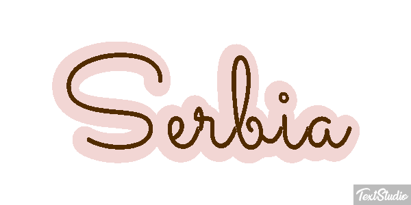 Serbia Text effect