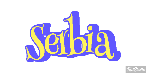 Serbia Text effect