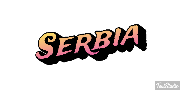 Serbia Text effect
