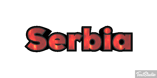 Serbia Text effect