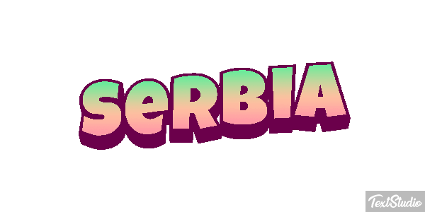 Serbia Text effect