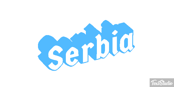 Serbia Text effect