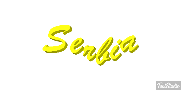 Serbia Text effect