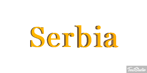 Serbia Text effect