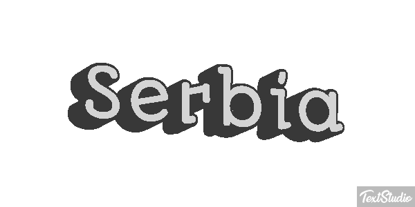 Serbia Text effect