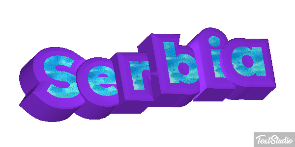 Serbia Text effect