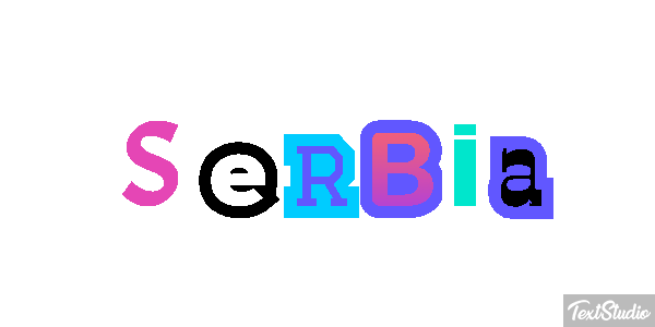 Serbia Text effect