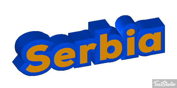 Serbia Text effect