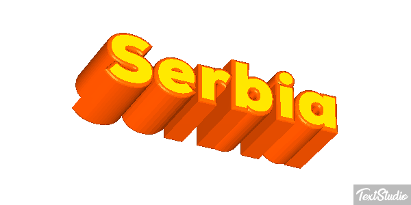 Serbia Text effect