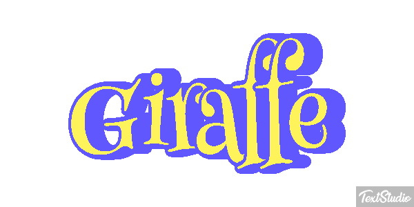 Giraffe Texteffekt