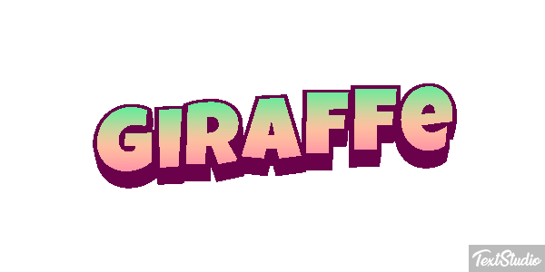 Giraffe Texteffekt