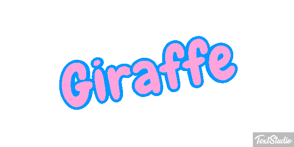 Giraffe Texteffekt