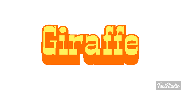 Giraffe Texteffekt