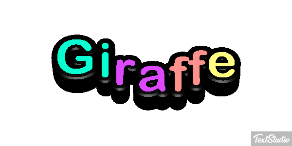 Giraffe Texteffekt
