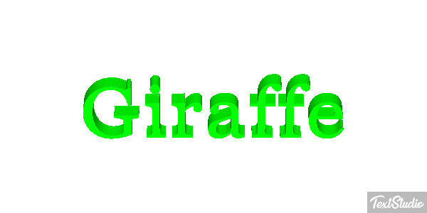 Giraffe Texteffekt
