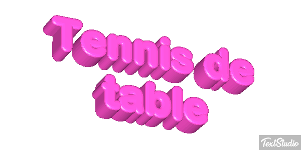 Tennis de table Effet de texte