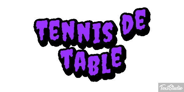 Tennis de table Effet de texte