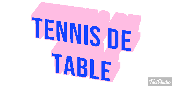 Tennis de table Effet de texte