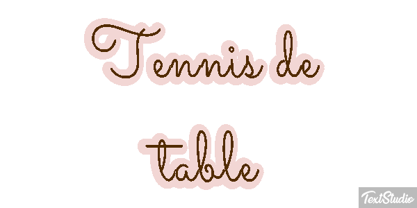 Tennis de table Effet de texte