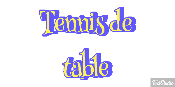 Tennis de table Effet de texte