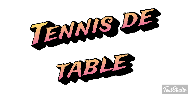 Tennis de table Effet de texte