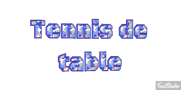 Tennis de table Effet de texte